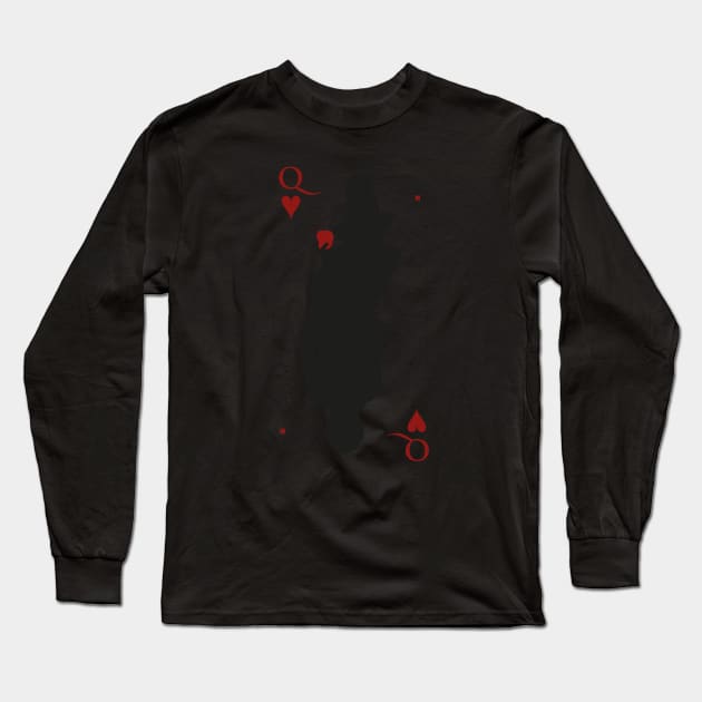 Queen of Hearts Long Sleeve T-Shirt by clairelions